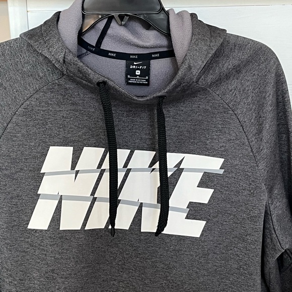 Nike women’s Hoodie size medium Gray logo EUC - Picture 3 of 5
